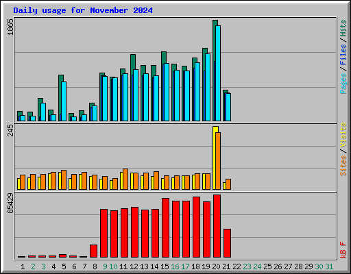 Daily usage for November 2024