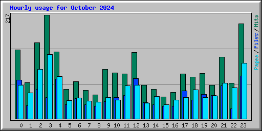 Hourly usage for October 2024