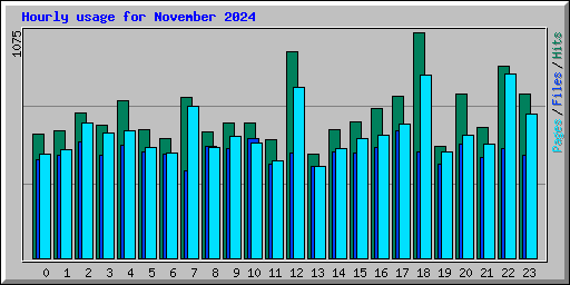 Hourly usage for November 2024