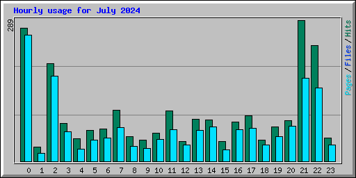 Hourly usage for July 2024