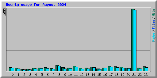 Hourly usage for August 2024